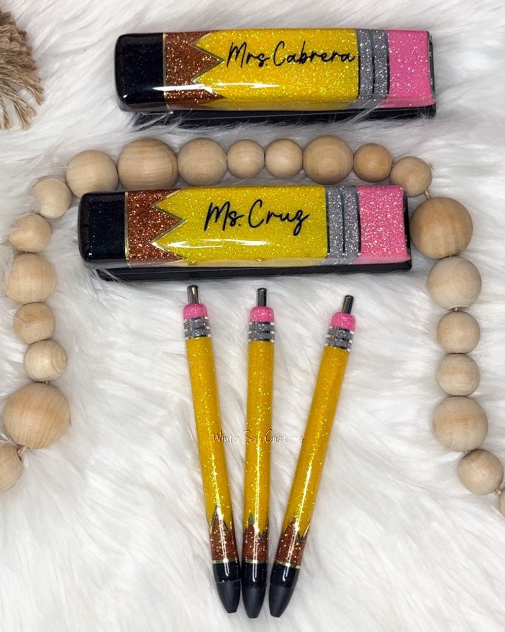 Pencil Stapler Glitter Stapler Pencil Pen Ink Joy Gel 0.7 Teacher Gift