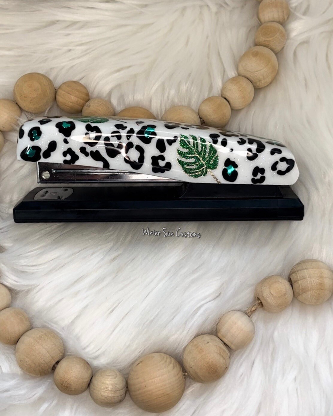 Custom Full Leopard Glitter Scissors 