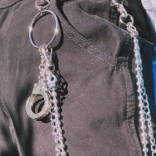 DOUBLE HANDCUFF BALL Chain Pant Wallet / Stainless Steel Etsy