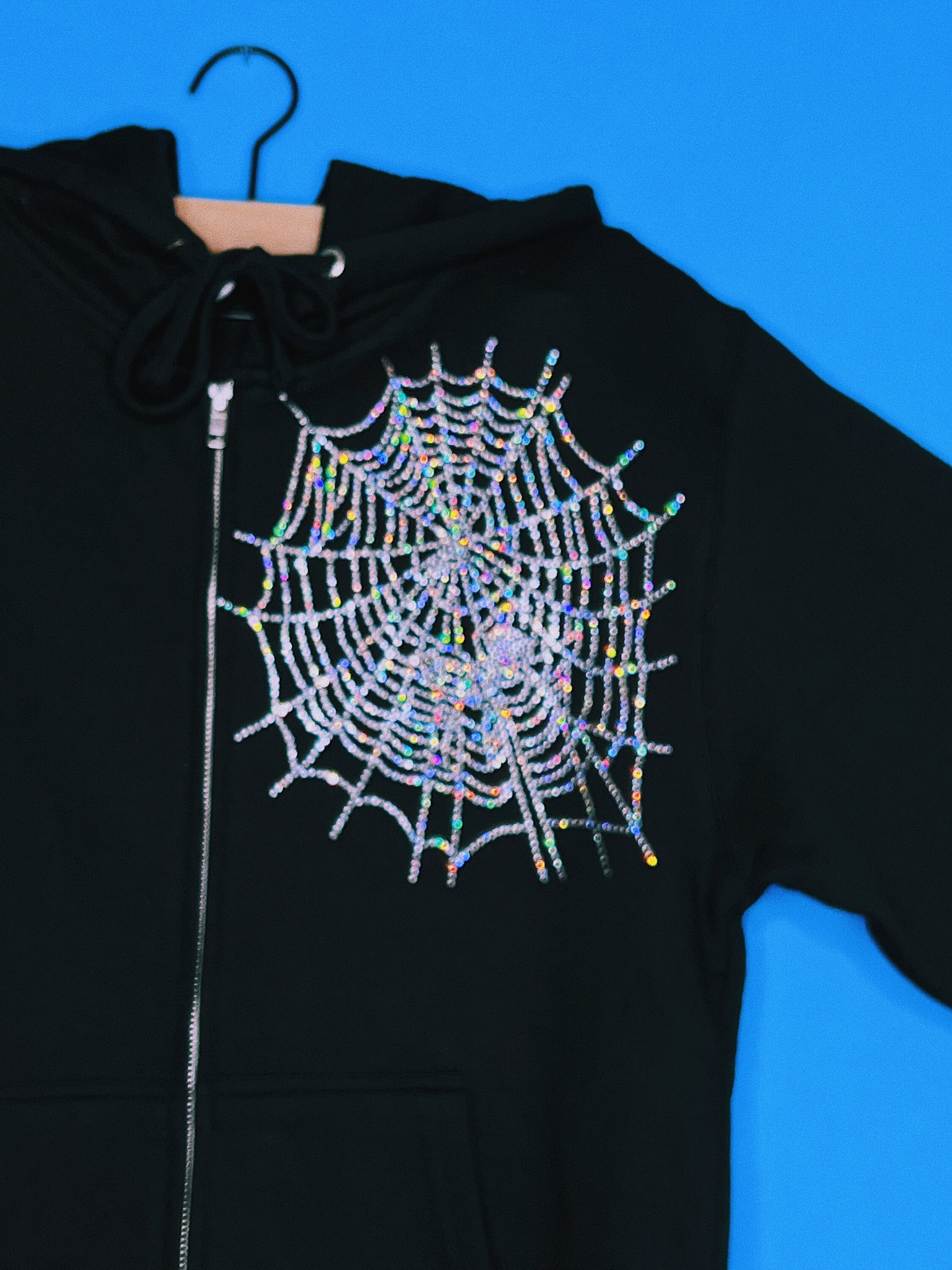 印象のデザイン Black Blue & Dagger black Hoodie Cotton Dagger Mix