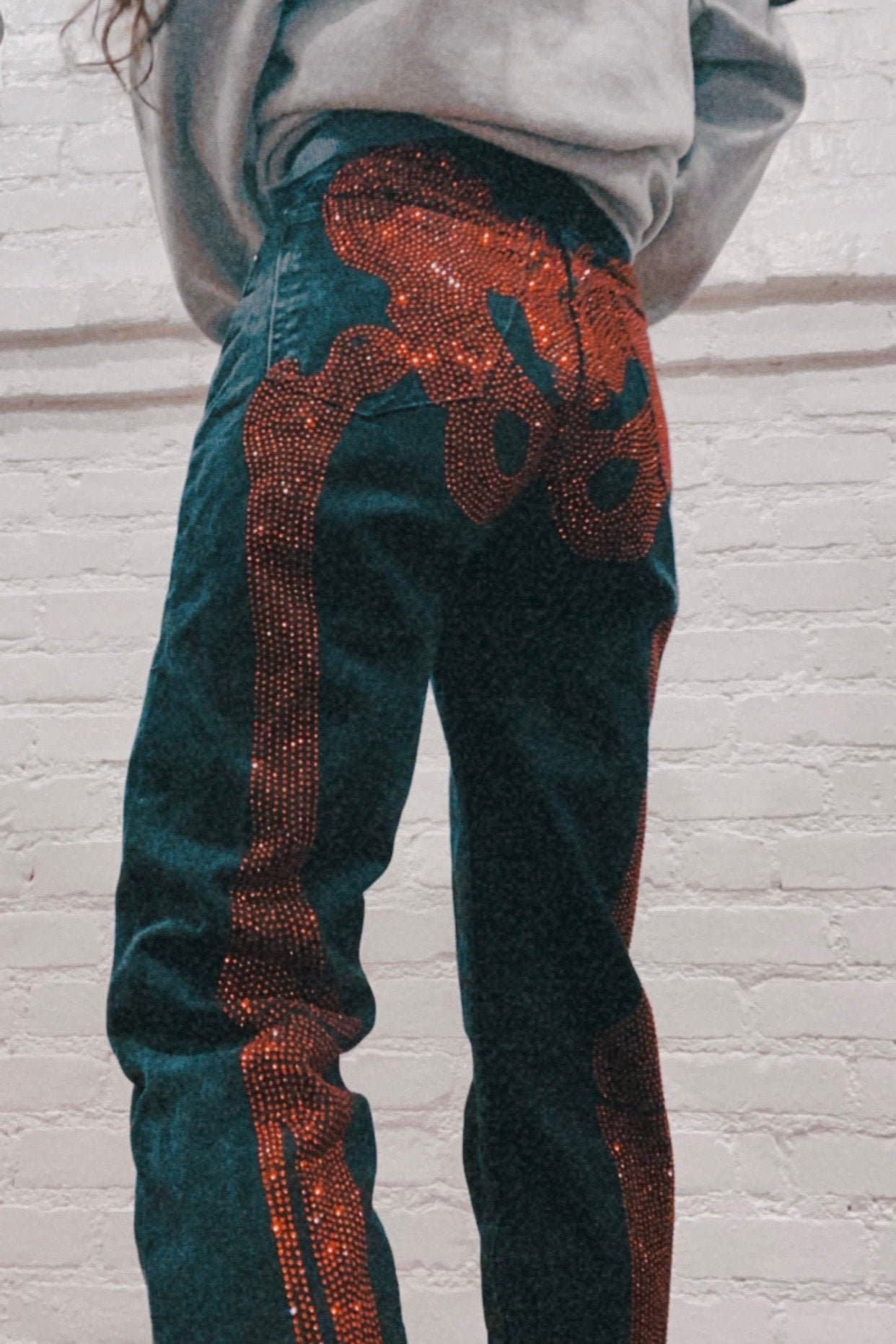 激安正規 y2k vintage cross rhinestone denim kids-nurie.com