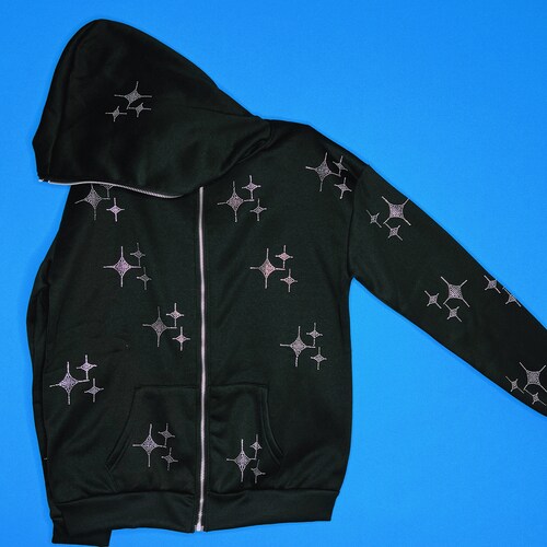 RHINESTONE GLITTER STAR Hoodie 