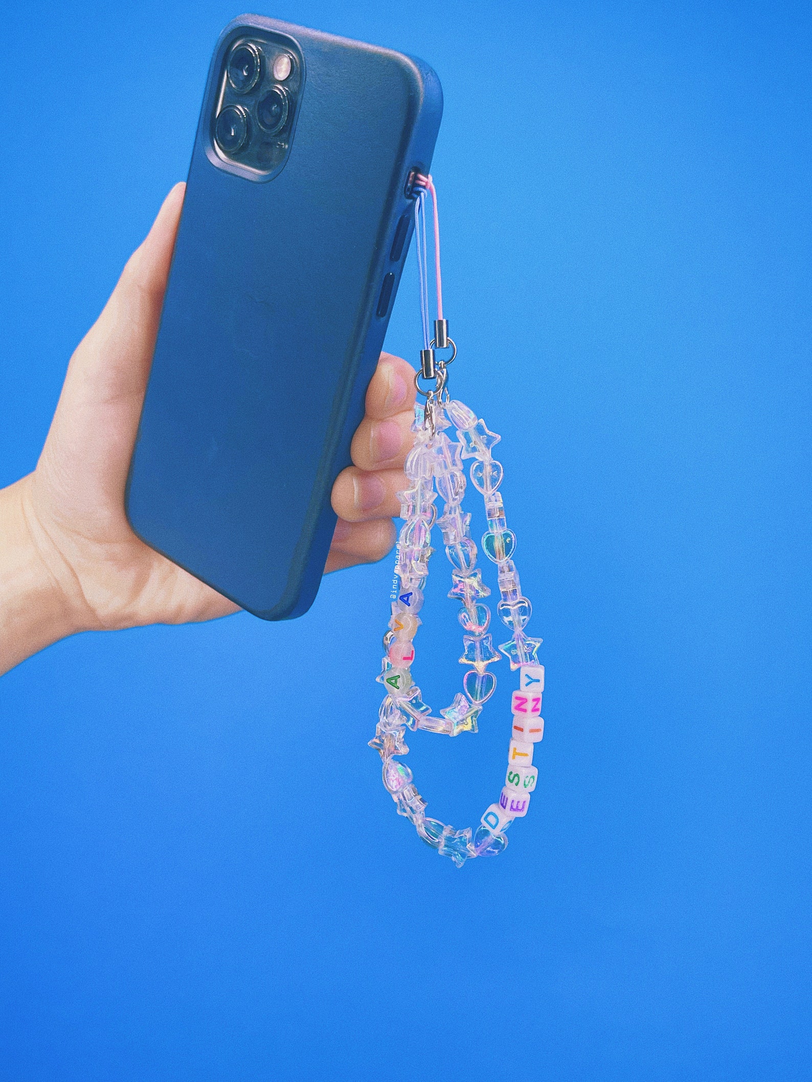 Y2K BEADED IRIDESCENT Phone Chain Charm Strap / Star Heart Etsy