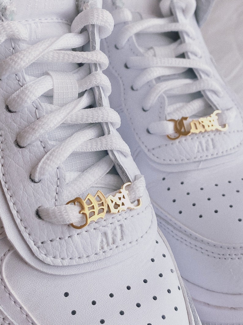 CUSTOM NAME Shoe Lace Charm Tag / Personalized Text / Shoe Etsy