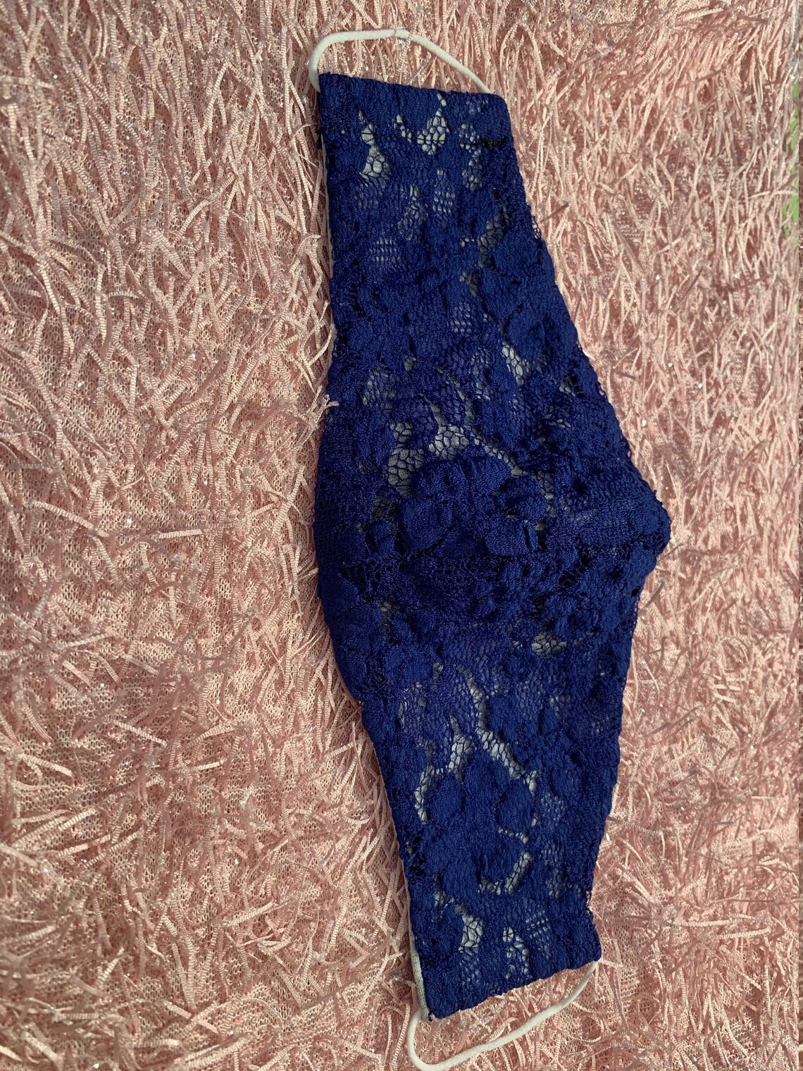 Royal Blue Lace Face Mask by Rebel Stretchy Made in USA Etsy