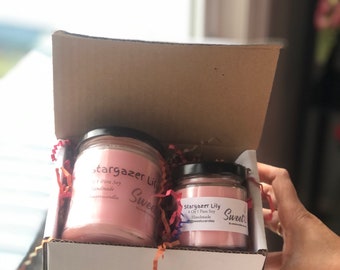 Stargazer Lily Candle Gift set for Any special Occasion Including Birthday,Anniversary and Valentine Day, Stargazer Lily! Explore now!