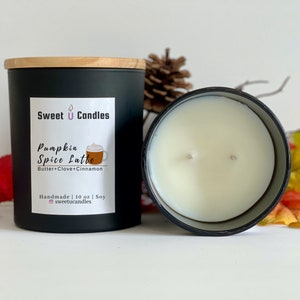 Pumpkin Spice Latte Sojakerze: Herbstduft, 10 oz