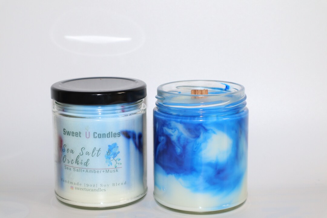 Sea Salt and Orchid Candle ,sea Salt Candle Orchid Scented Candle Ocean