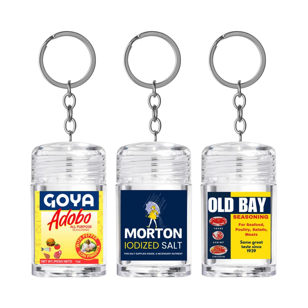 Food Seasoning Keychain | Adobo | Tajin | Lawry's | Sazon | Old Bay ...