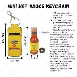 Mini hot sauce | Keychain | Hot Sauce keychain | Travel size hot sauce