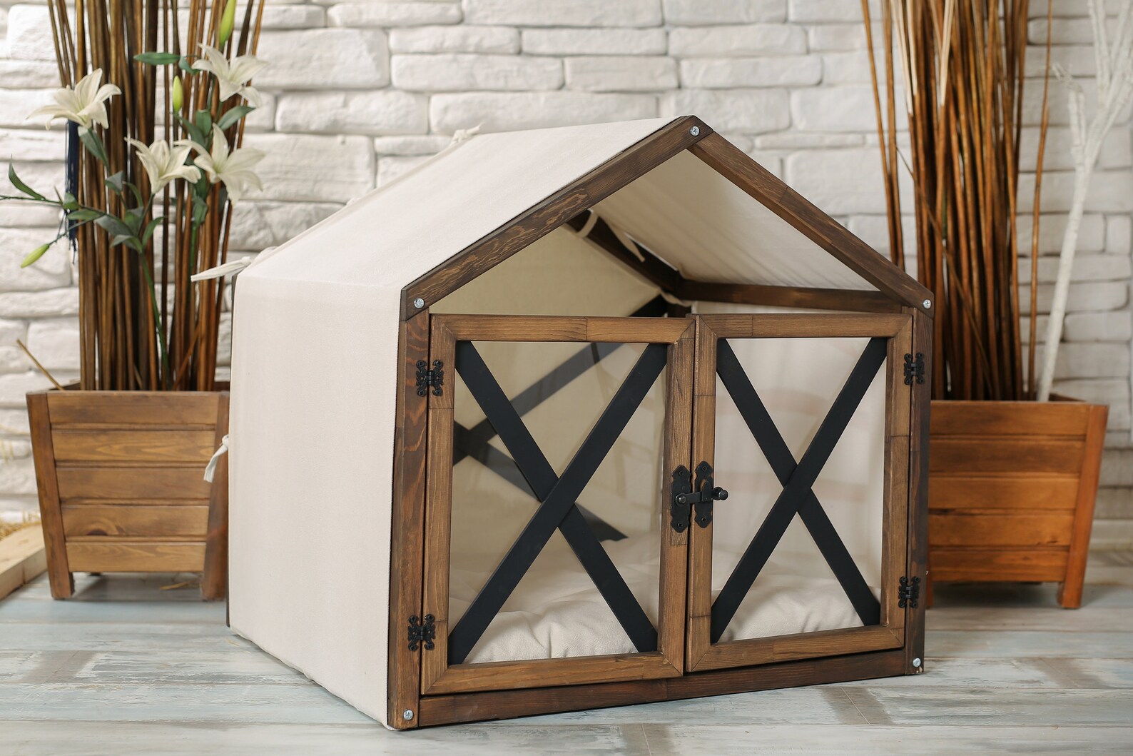 Dog Kennel Wooden Dog Crate Doors with Plexiglass Handmade Dog Etsy