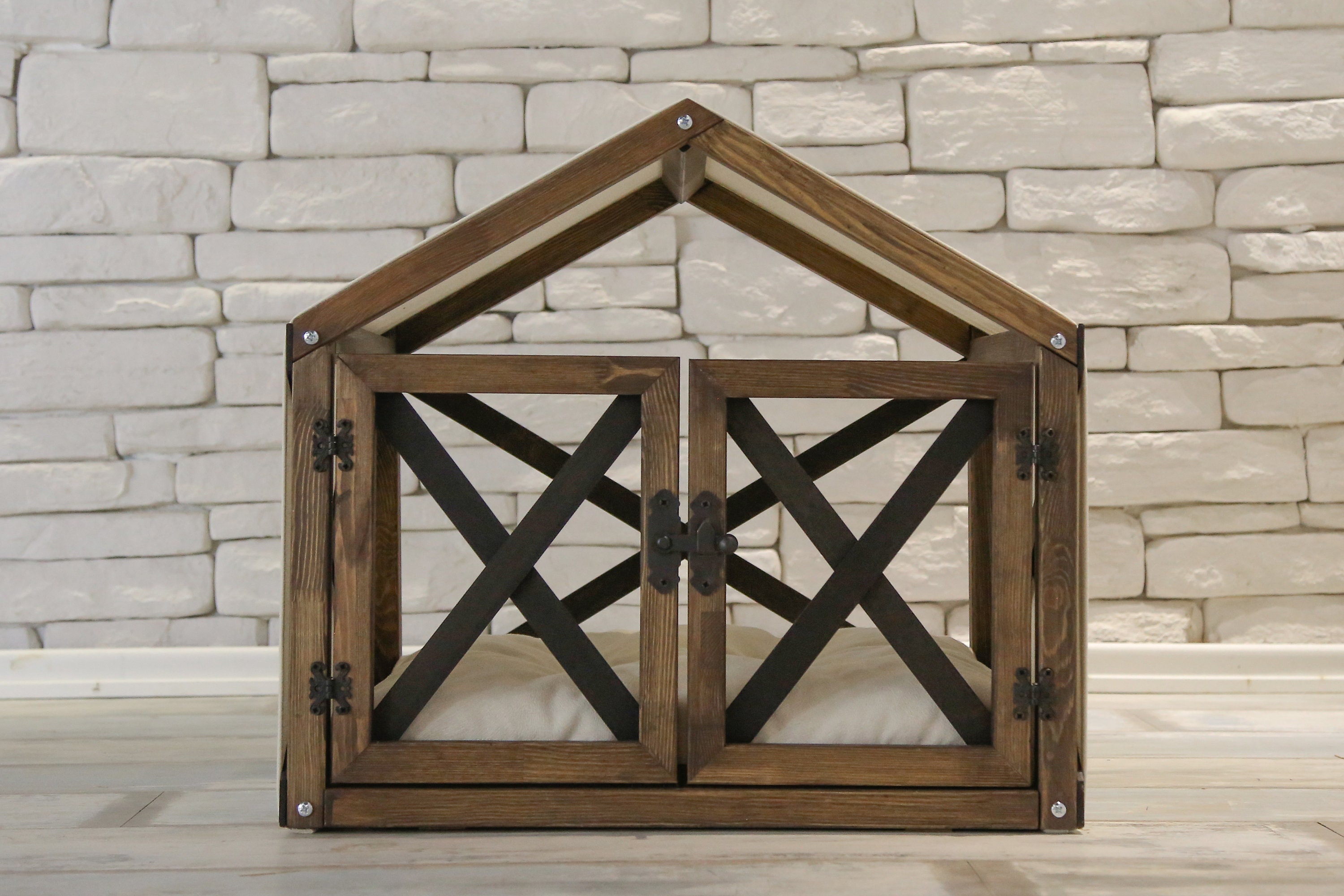 Indoor Hund Haus Türen mit Plexiglas Katze Haus Hund Sofa Bett Etsy