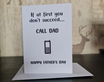 If At First You Don't Succeed Call Dad Fridge Magnet Fathers Day Funny 
