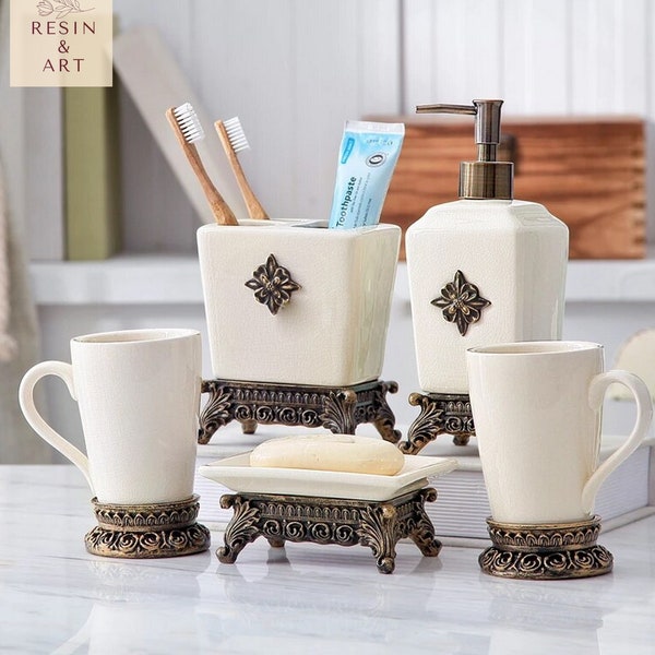 Ceramic Bathroom Accessories Etsy