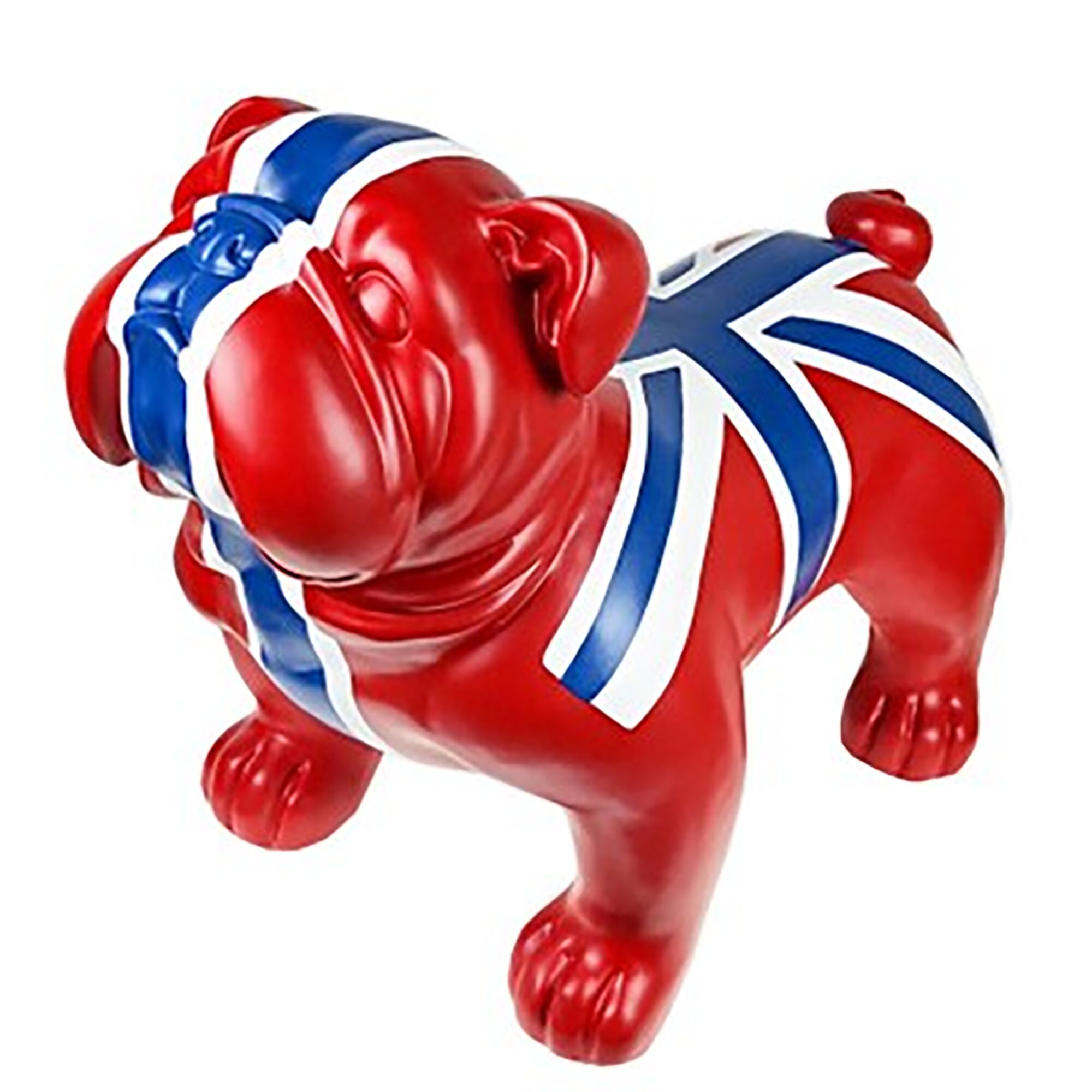 colorful bulldog statue