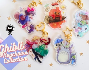 Studio Ghi6li Keychains Collection // Calcifer, Castillo Ambulante, Sophie Haku, totoro, susuwataris, kiki