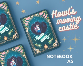 Cuaderno Studio A5  • Howl&#39;s and Sophie • heart IS a heavy burden • Regalo de papelería de anime japonés