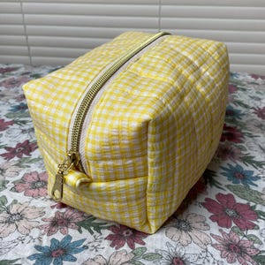 Handmade Boxy Quilted Cosmetic Medium