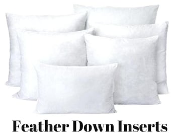 Feather Down Pillow Insert // Heavy Weight // Fluffy // Throw - Etsy