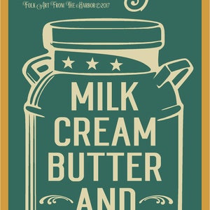 Farm Fresh Milk Can SVG