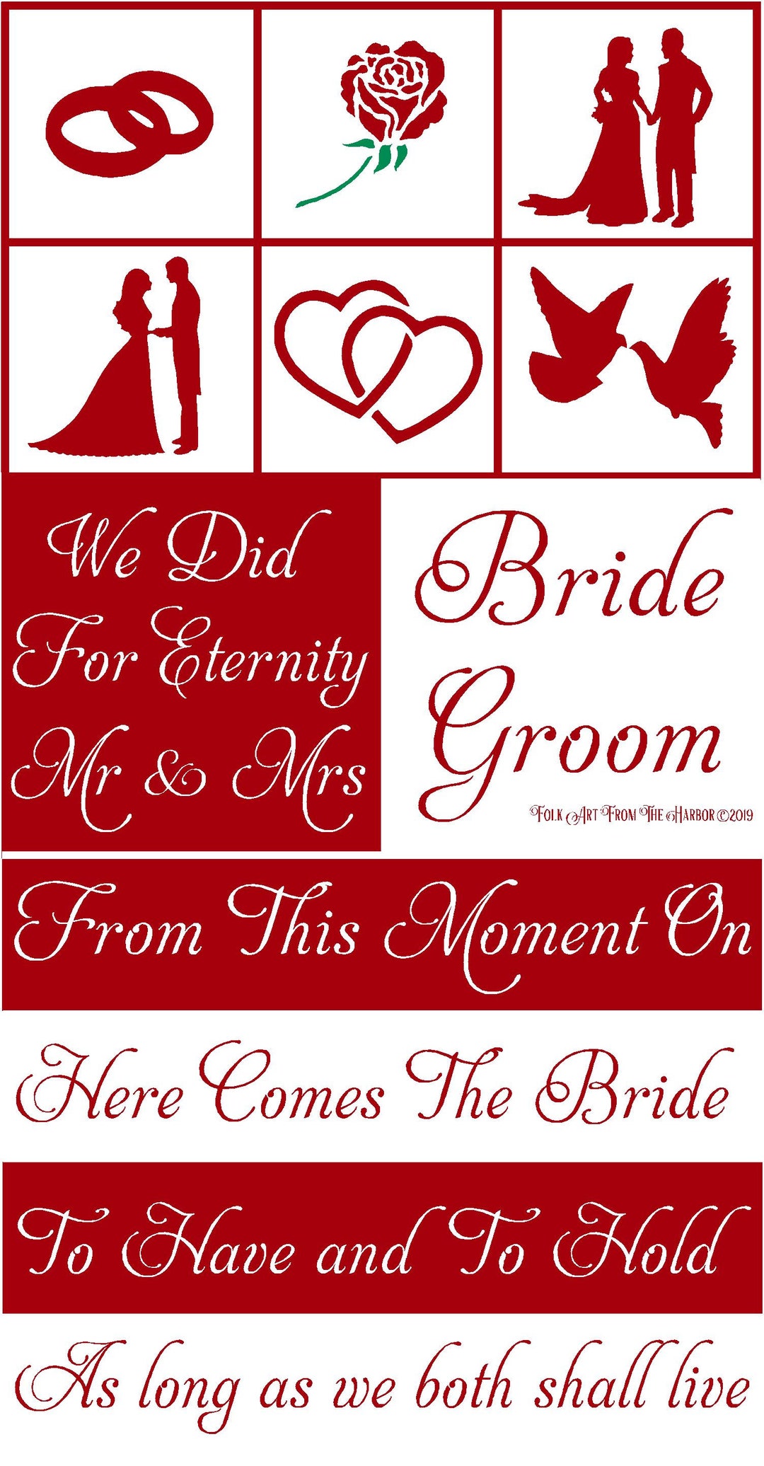 Wedding Day Sampler Set SVG - Etsy