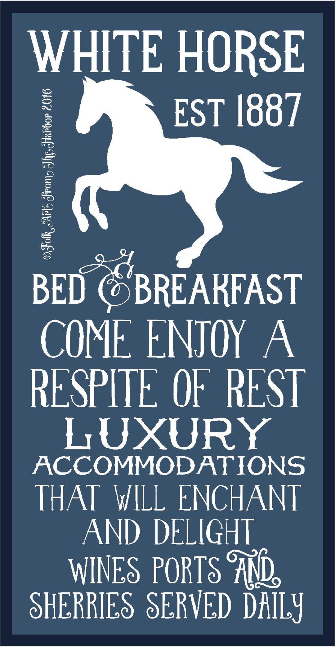The White Horse Bed and Breakfast SVG Etsy