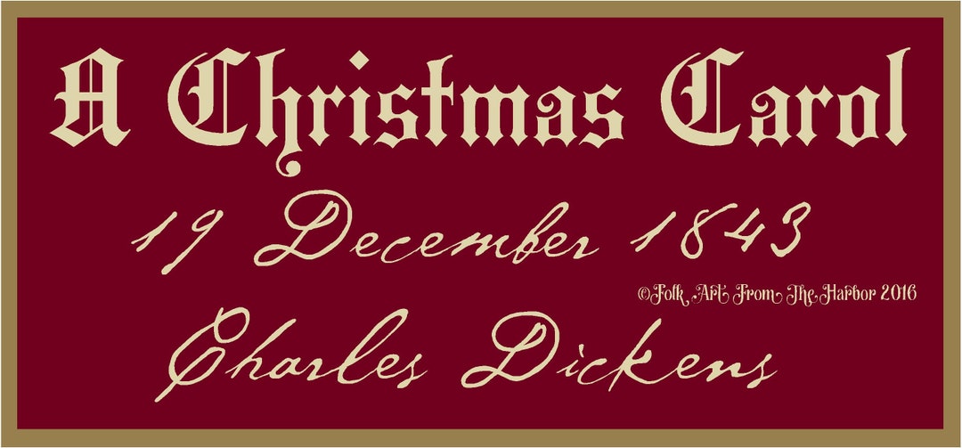 A Christmas Carol SVG - Etsy