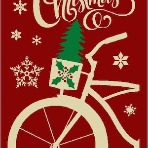 Merry Christmas Bicycle SVG