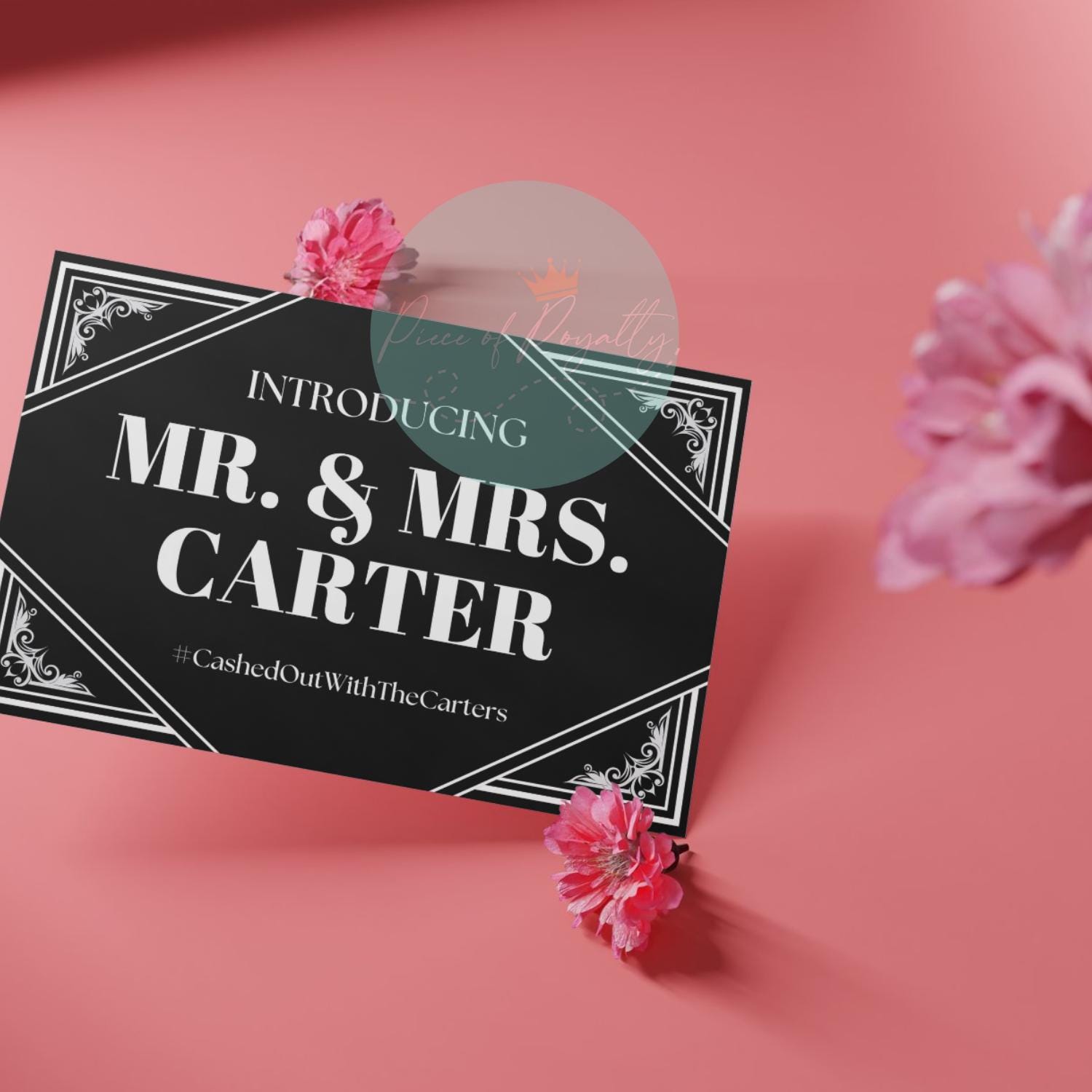 Introducing Mr. & Mrs. Welcome Sign, Wedding Personalized Entrance, Bride Reception Groom Men Bachelorette Party, Custom Bottle Service VIP