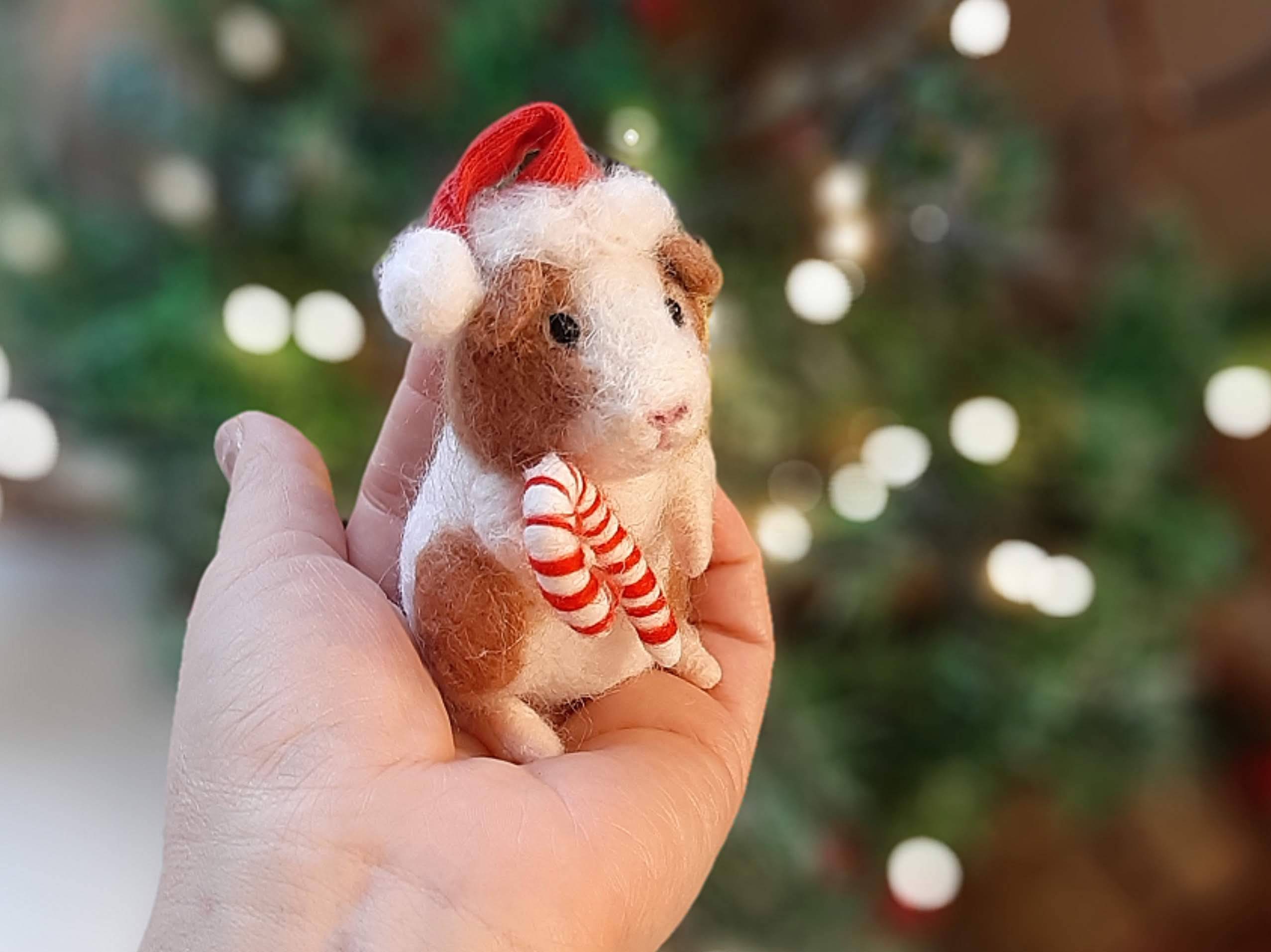guinea-pig-ornament-christmas-ornaments-miniature-animals-etsy