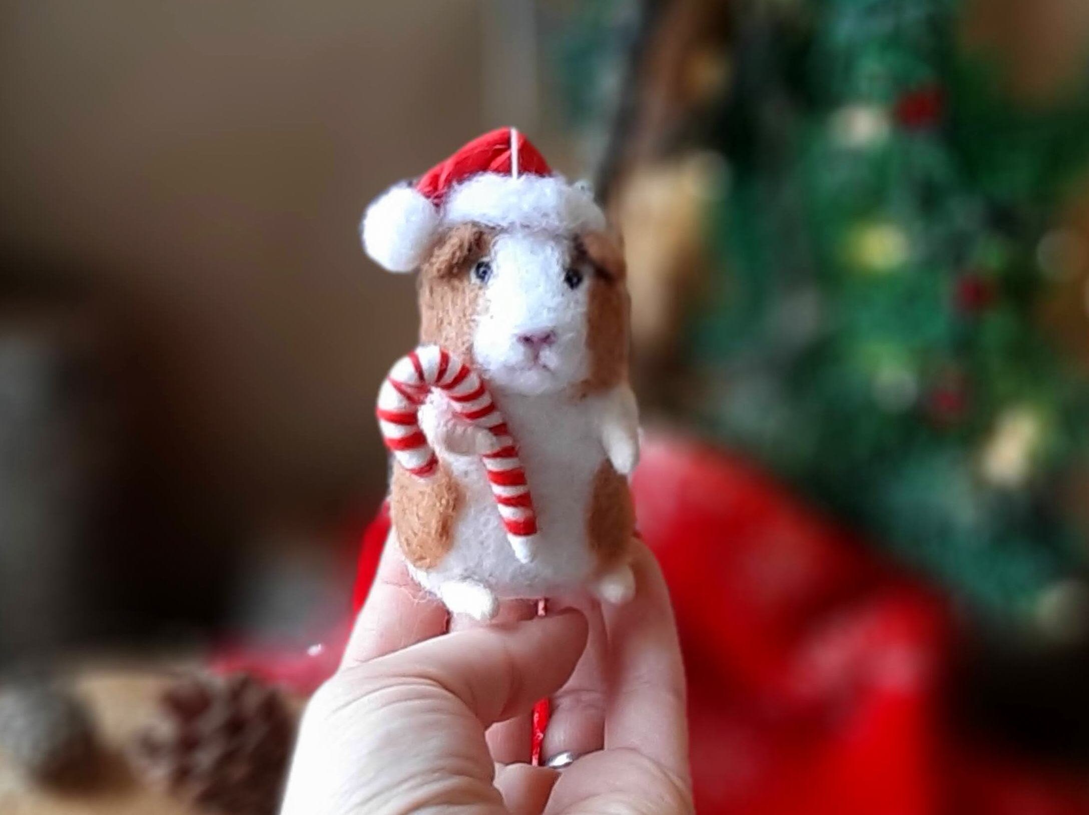 GUINEA PIG ornament Christmas ornaments Miniature animals Etsy