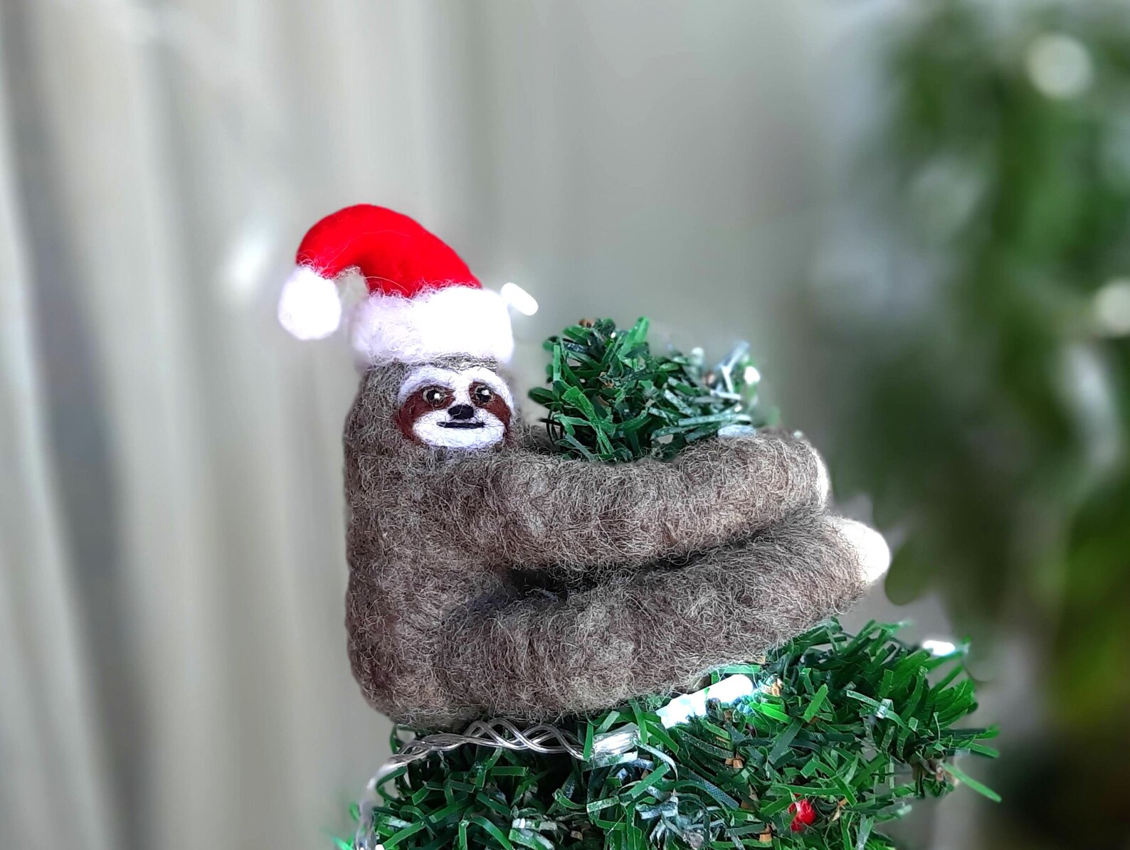 LITTLE SLOTH TREE topper Christmas tree topper Felt sloth | Etsy
