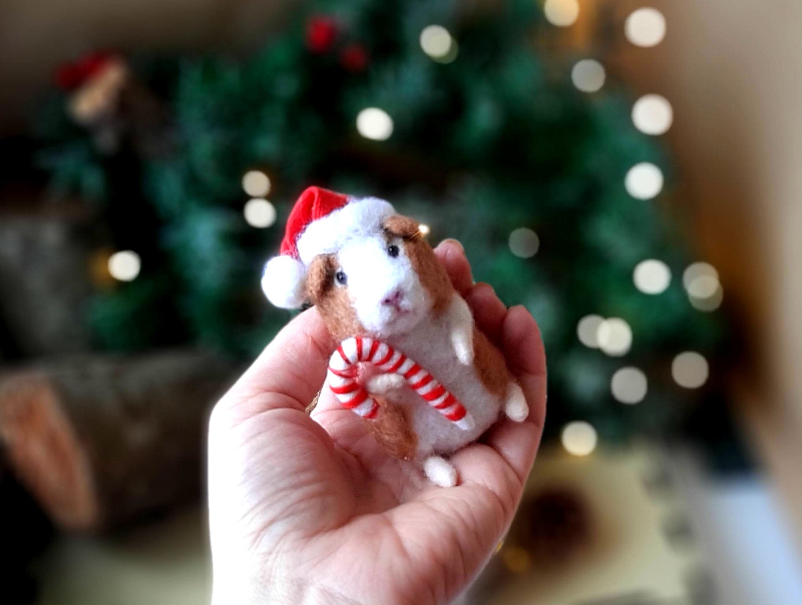 Guinea Pig Glass Ornament