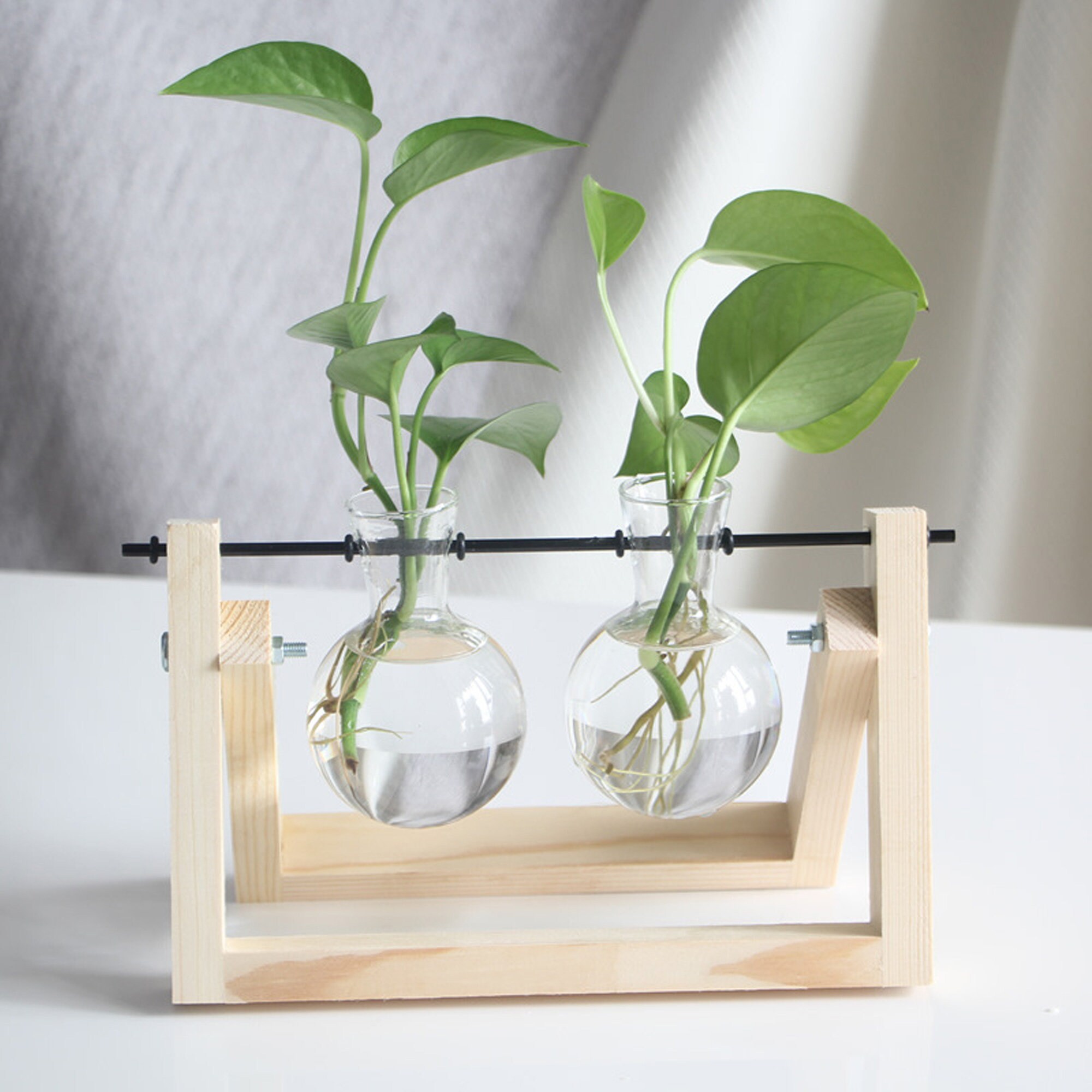 Propagation Station For Plants Upgrade Bulb Vase Planter With Wooden