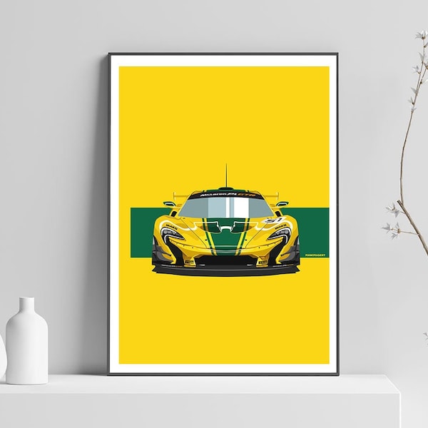 Mclaren P1 GTR Illustration Artwork Print