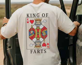 Funny Mens Shirt, King of Farts T shirt, Comfort Colors Funny Fart Tshirt, Fathers Day Tee, Gag Gift for Husband, Gift for Dad Uncle