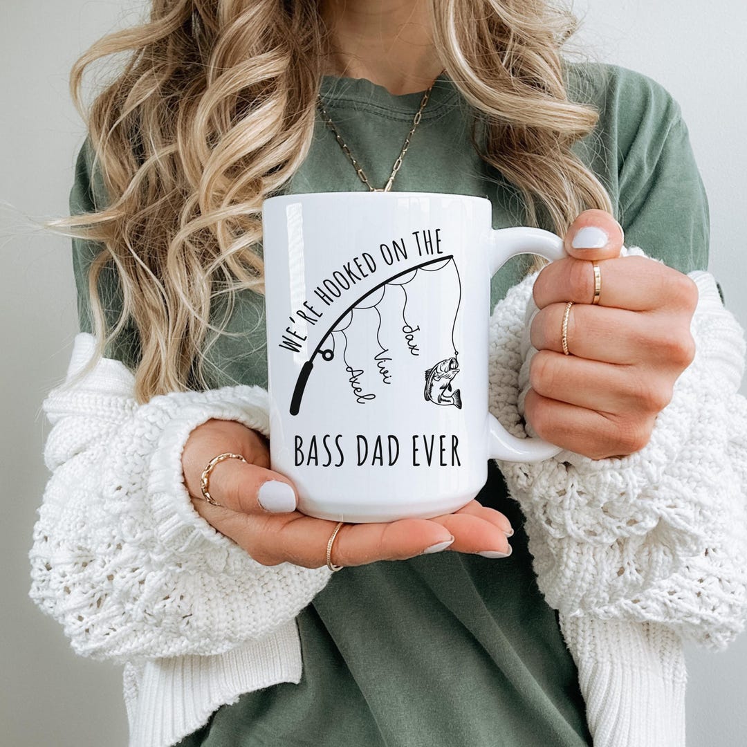 Personalized Fishing Dad Gift, Custom Fathers Day Coffee Mug, Gift From ...