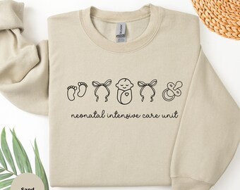 NICU Nurse Sweatshirt, Neonatal Intensive Care Unit Sweater, Coquette Bow Nurse Sweatshirt, Nurse Graduation Gift, Gift for Nicu Nurse
