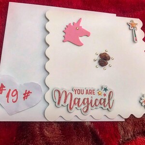 3D Postkarte mit Kristallen