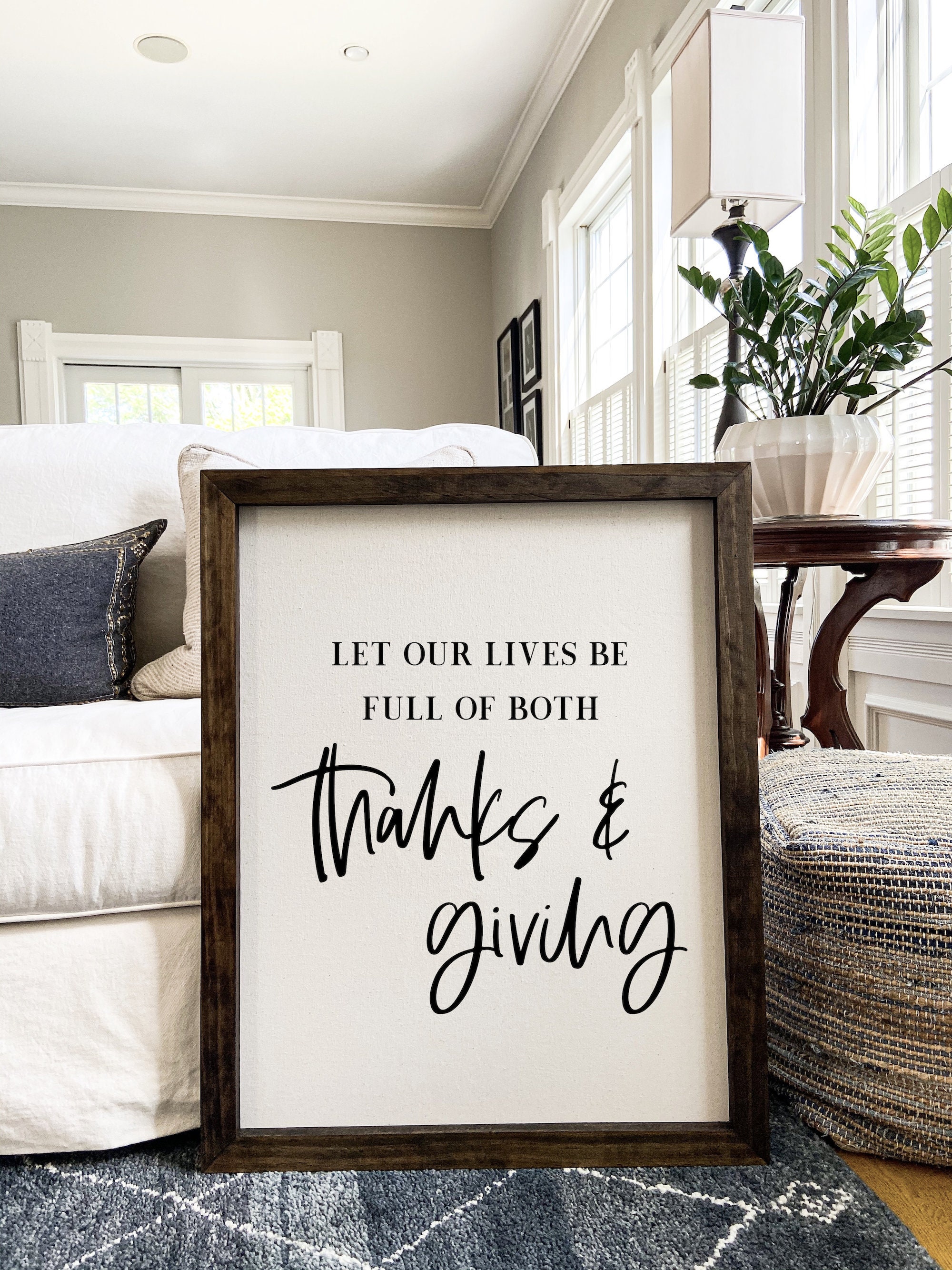 Let our lives be full of both thanks and giving thanksgiving | Etsy