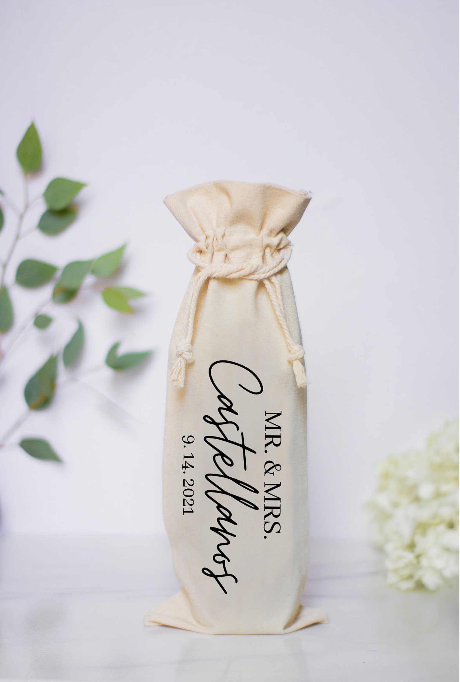 PERSONALIZED WINE BAGS Wedding Wedding Gift Bridal Mr. & Etsy