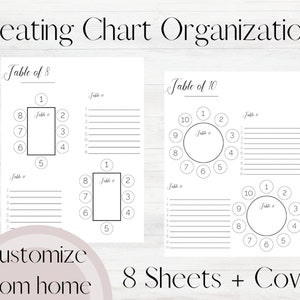 Seating Chart Printable Organization Guide | Wedding Seating Chart | Editable | Reception Table Planner | PDF | Edit From Home | Customize