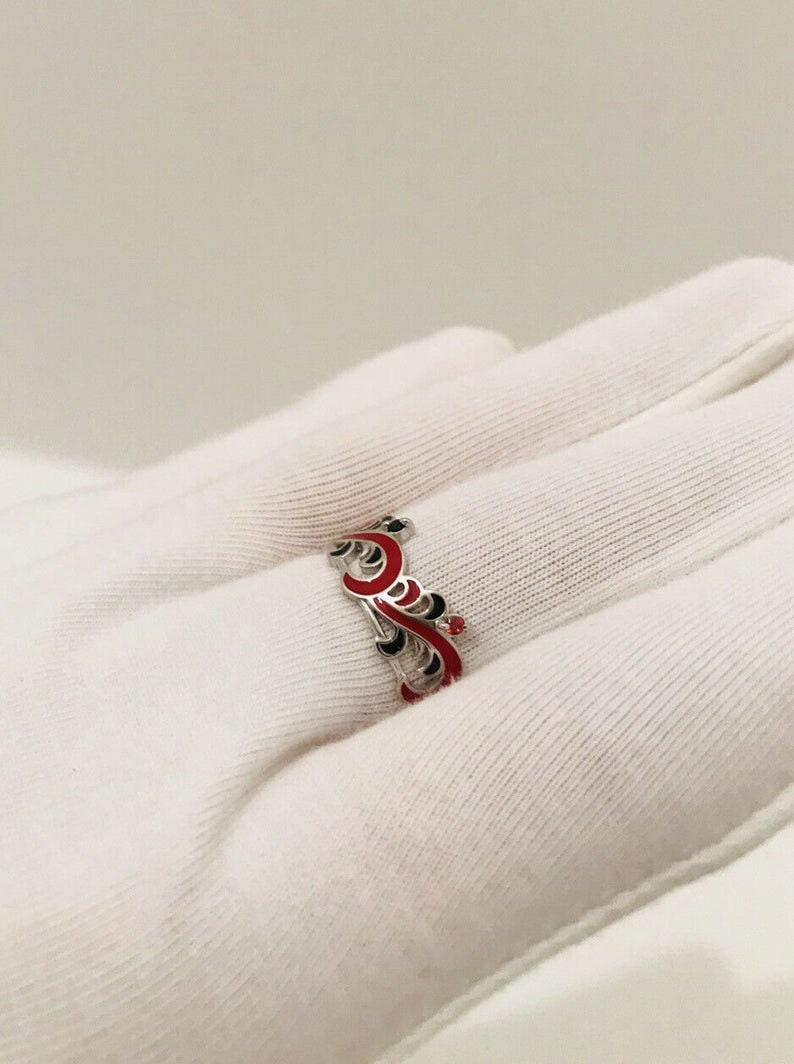 Branch Twig Plant CZ Silver 925 Ring