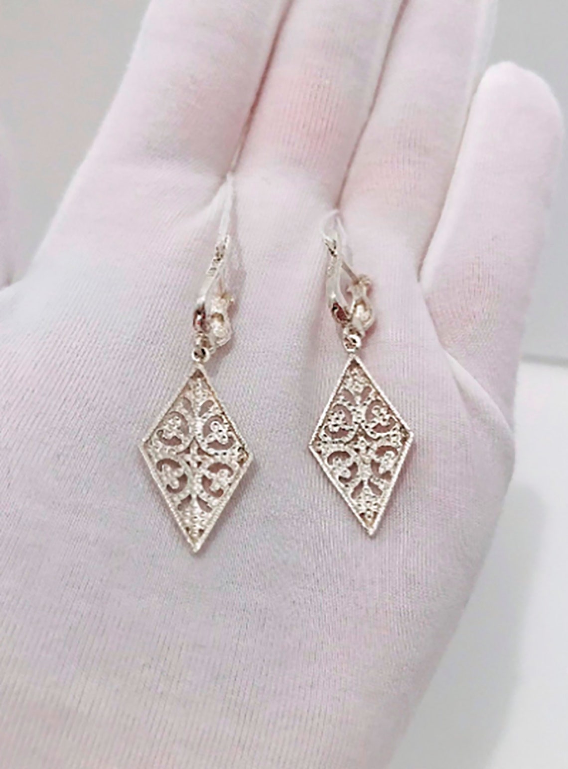 Bohemian Earrings Sterling Silver Earrings Gift Etsy