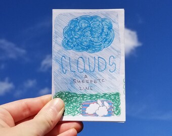 Sheep Clouds Zine Comic - zine de livro de desenho animado colorido feito à mão