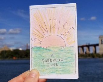 Sheep Sunrise Zine Comic - zine de livro de desenho animado colorido feito à mão