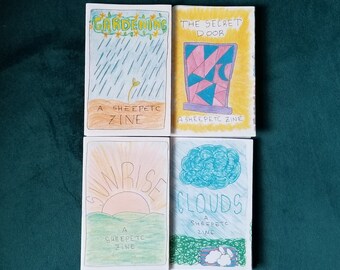 Sheep Zine Pack - zines de livros de quadrinhos coloridos feitos à mão