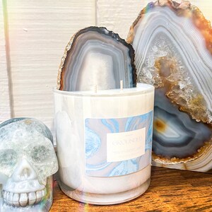 XL Black Agate Grounded Candle