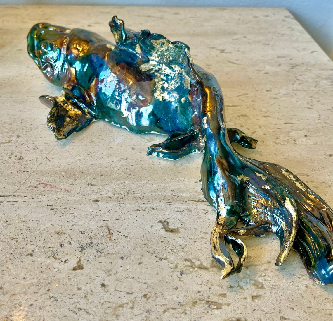 Ceramic Koi Fish Sculpture Etsy