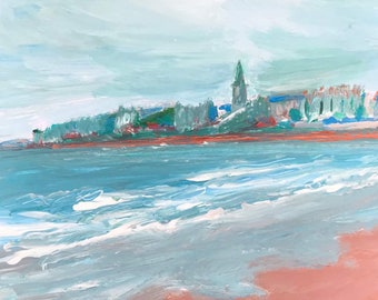 St Andrews, West Sands Beach art print